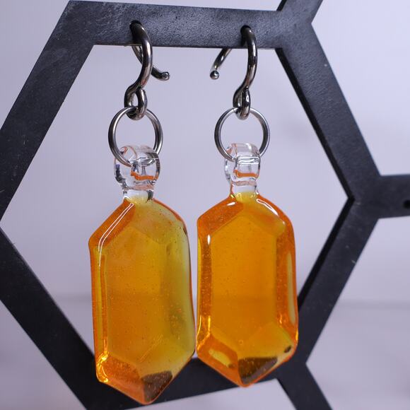GLASSWEAR STUDIOS Handmade Fantasy Orange Rupee Weights 10g/2.5mm Hangers - Picture 4 of 8